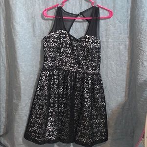 Black Flower Lace Dress